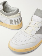 RHUDE - Rhecess Distressed Leather Sneakers - Gray - 9