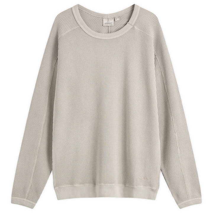 Photo: Gramicci Waffle Crew Sweater in Pewter