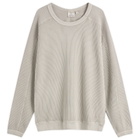 Gramicci Waffle Crew Sweater in Pewter