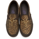 Needles Brown Needles Edition Zebra and Leopard Classic Slip-On Sneakers