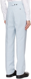 Thom Browne Blue Low-Rise Trousers