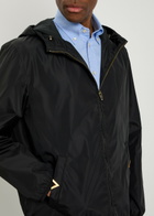 Valentino Garavani Hooded Shell Jacket Black