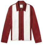 Sandro - Two-Tone Twill Zip-Up Shirt Jacket - Red