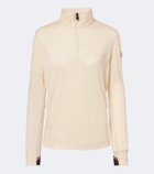 Moncler Grenoble Wool and silk jersey ski top
