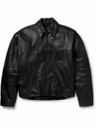 Balenciaga - Cocoon Kick Oversized Logo-Debossed Leather Jacket - Black