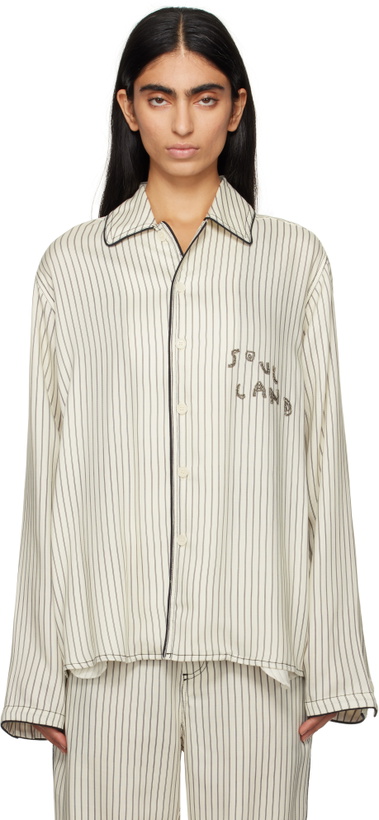 Photo: Soulland Off-White & Black Tyra Overshirt
