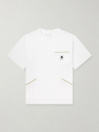 Sacai - Carhartt WIP Logo-Appliquéd Cotton-Jersey T-Shirt - White