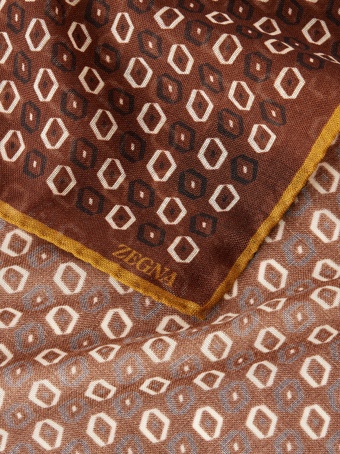 Zegna - Printed Wool Pocket Square