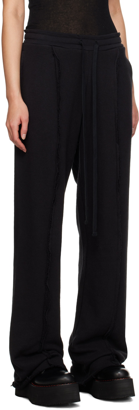 R13 Black Inverted Sweatpants
