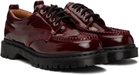 Dr. Martens Burgundy Lowell Lacquered Leather Moc Toe Derbys