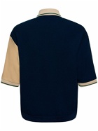 GUCCI - Wool & Cotton Polo Shirt W/ Web Detail
