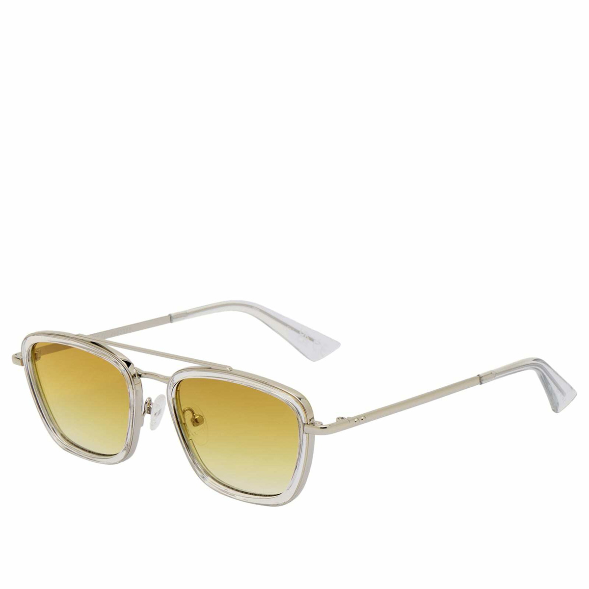 Le Specs Diametric Sunglasses in Silver/Crystal Clear 