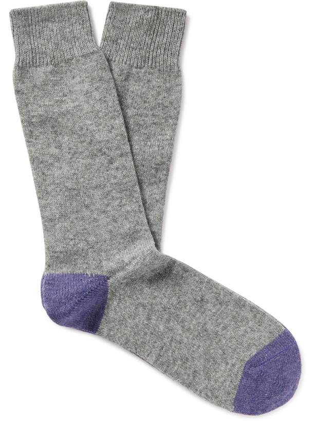 Photo: Anonymous ism - Two-Tone Wool-Blend Socks