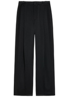 Vince Panelled Straight-leg Satin Trousers Black