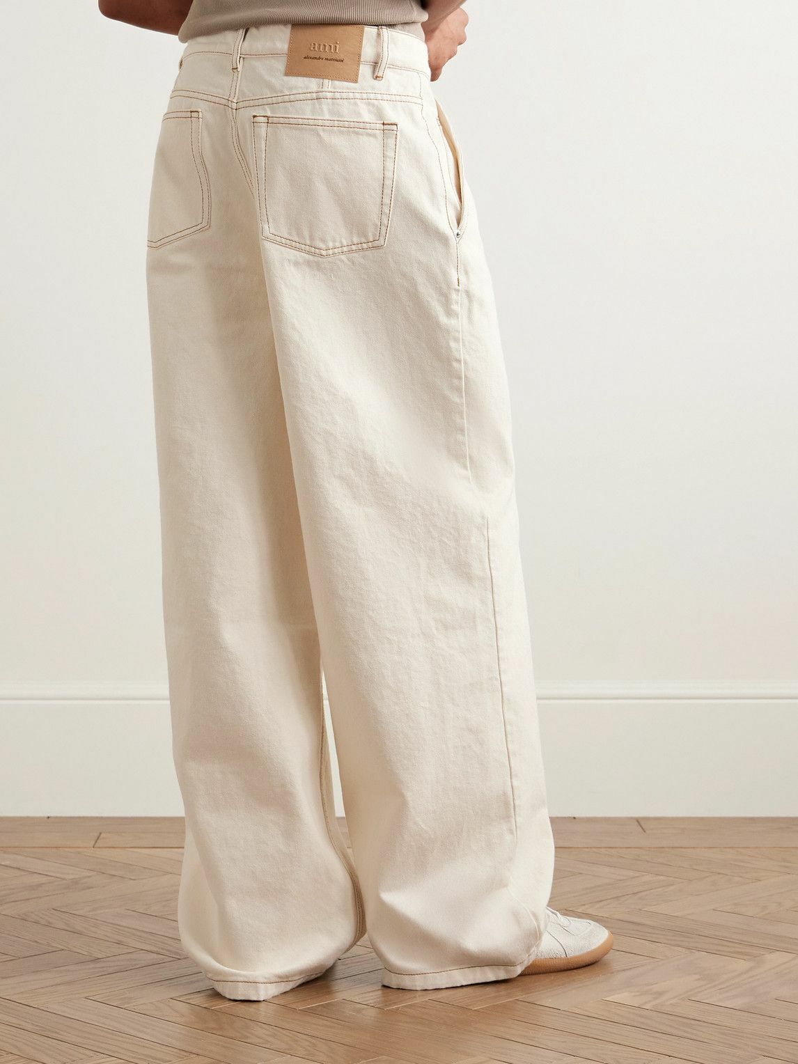 AMI PARIS - Wide-Leg Jeans - Neutrals