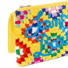 MC2 Saint Barth Parisienne Yellow Crochet Pouch Bag With Saint Barth Embroidery