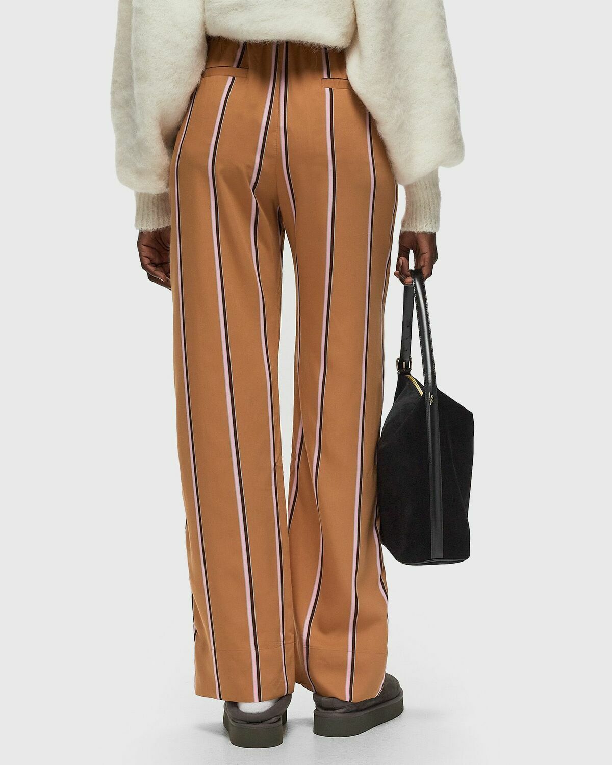 Stine Goya Gathered Long Pants Orange Casual Pants