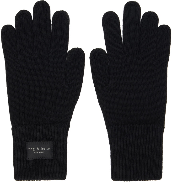 Photo: rag & bone Black Addison Tech Gloves