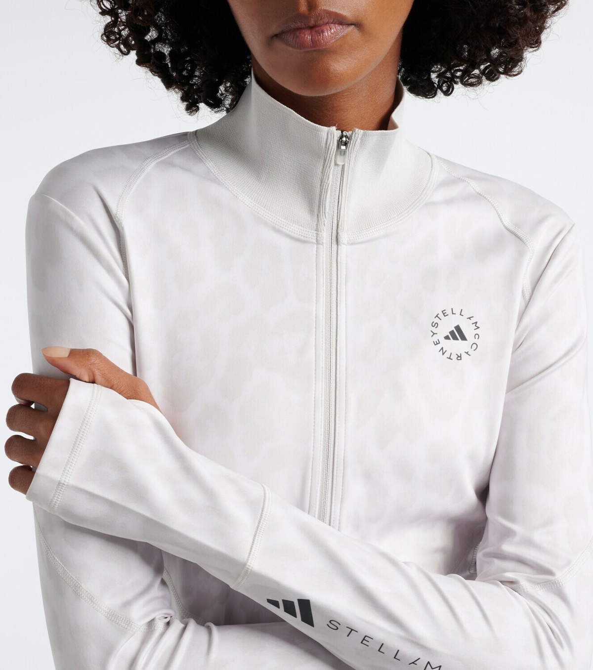 Adidas by Stella McCartney Logo leopard-print jacket