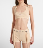 Jean Paul Gaultier Ribbed-knit cotton bra top