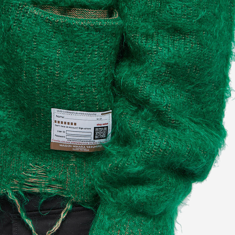 Maison MIHARA YASUHIRO Men's Brushed Knit Cardigan in Green Maison