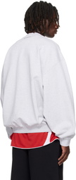 VETEMENTS Gray Logo Oversized Sweatshirt