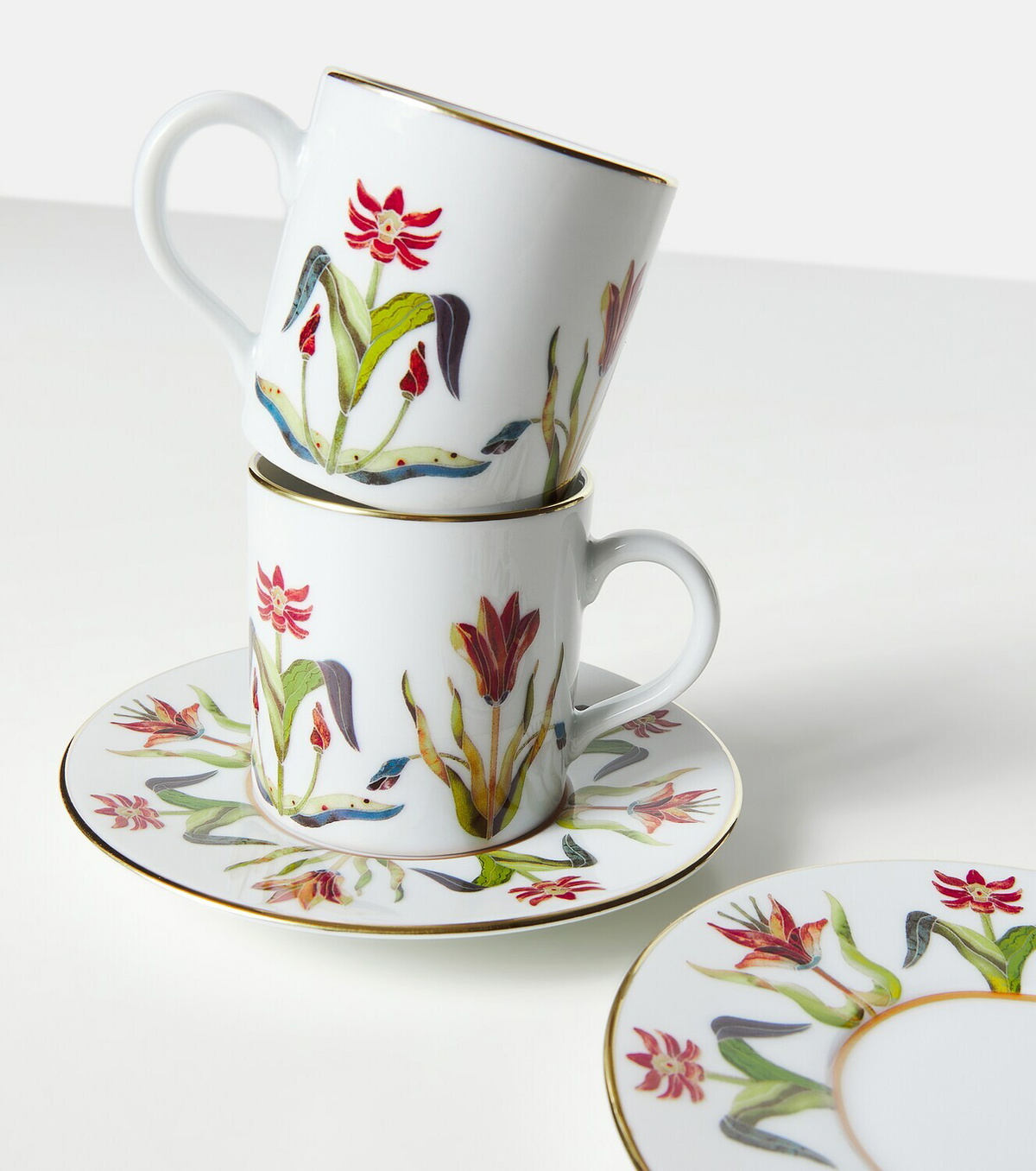 L'Objet Grand Tour set of 2 espresso cups and saucers
