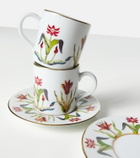 L'Objet Grand Tour set of 2 espresso cups and saucers