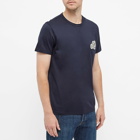 Moncler Men's Multi Logo T-Shirt in Navy