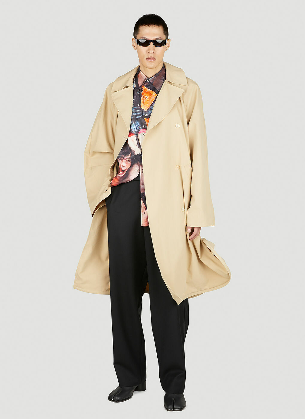 Ninamounah - Round Boning Trench Coat in Beige Ninamounah