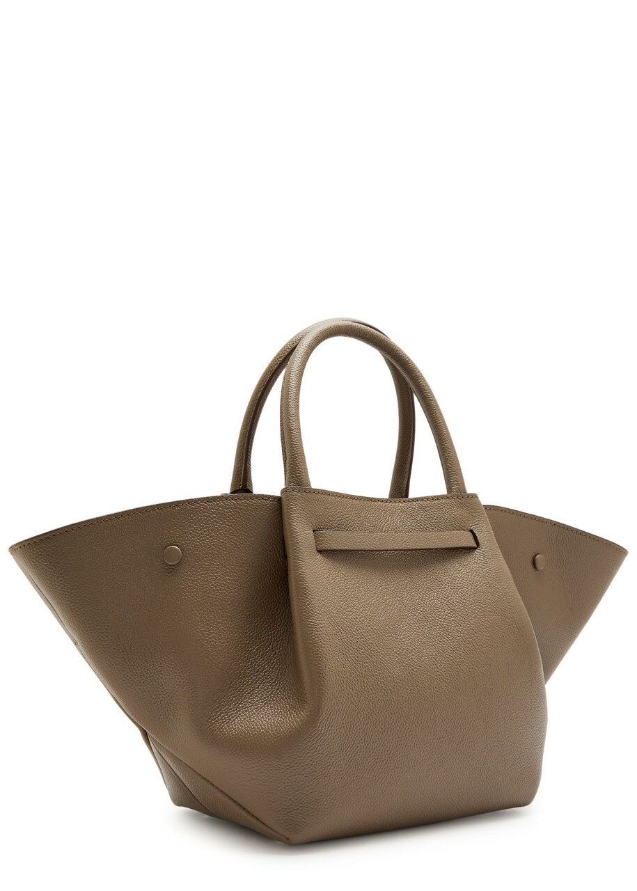 Demellier The New York Midi Grained Leather Tote - Taupe - One Size