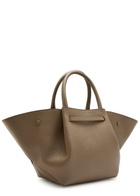 Demellier The New York Midi Grained Leather Tote - Taupe - One Size