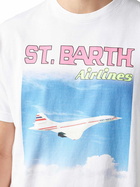 MC2 Saint Barth Man Cotton T-shirt With St.barth Airlines Print