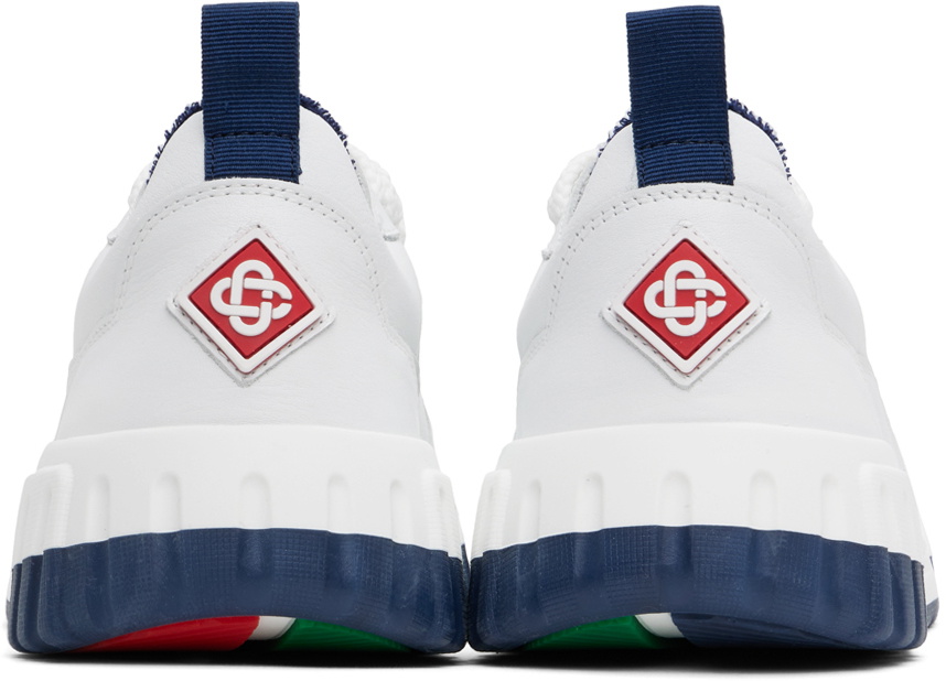 Casablanca White & Navy 'The Court' Sneakers