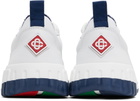 Casablanca White & Navy 'The Court' Sneakers