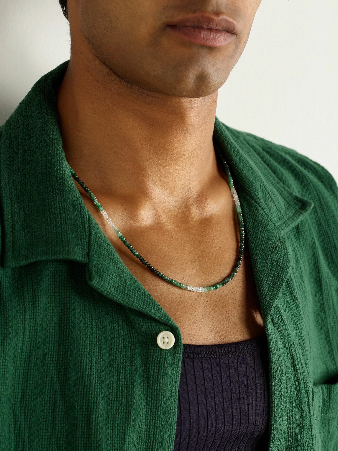 JIA JIA - Arizona Ombré Gold Emerald Necklace