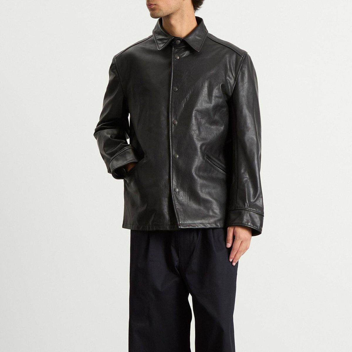Junya Watanabe MAN Men's x Schott Leather Jacket in Black