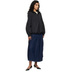 Moncler Black Anemone Pleated Hooded Jacket