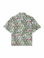 Wacko Maria - High Times Convertible-Collar Printed Crepe Shirt - Green