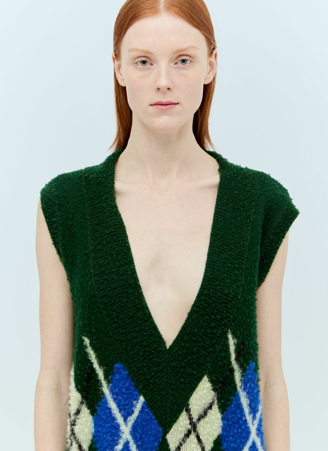 Burberry Argyle Wool Vest Dress