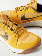 Nike - ACG Lowcate Leather-Trimmed Mesh and Suede Sneakers - Yellow