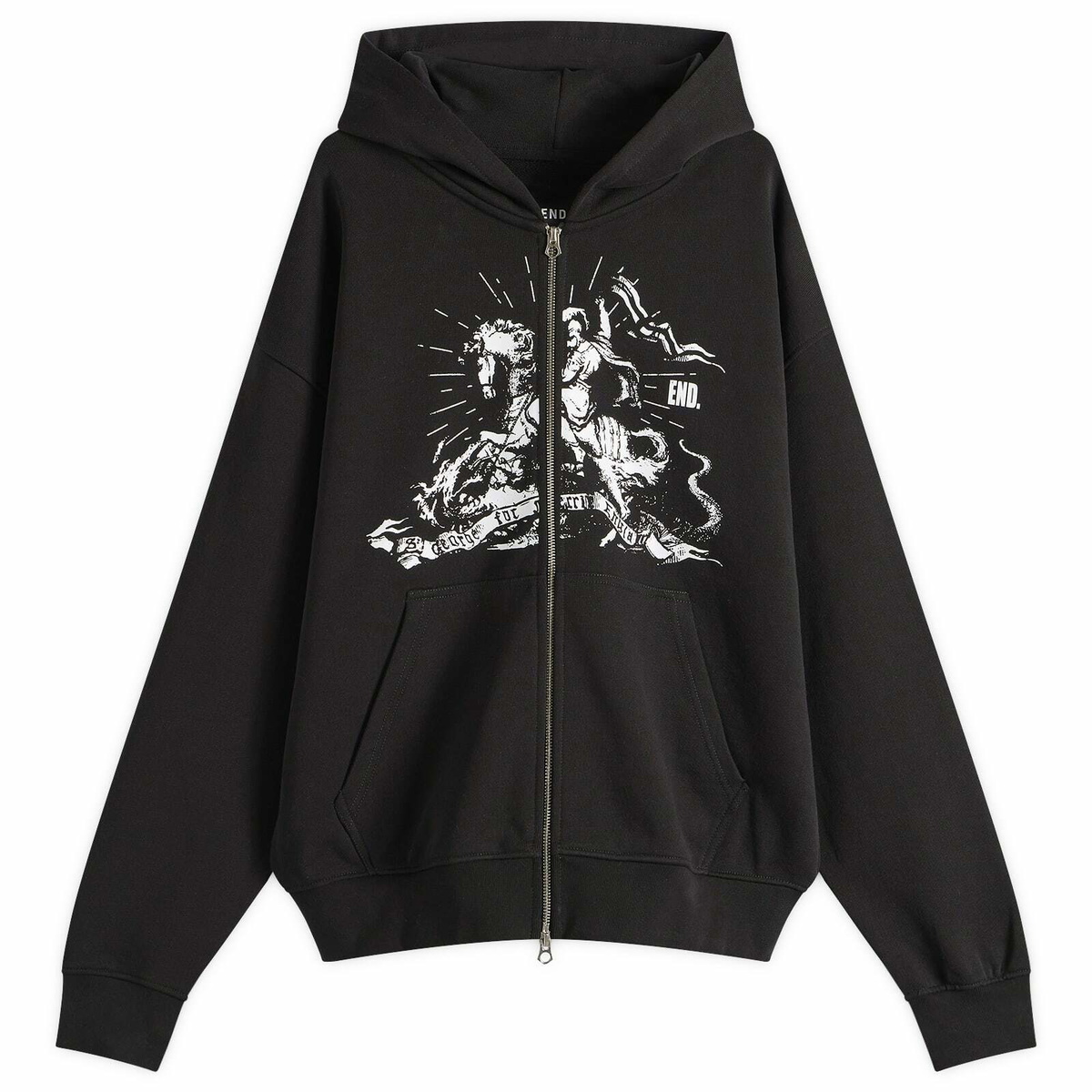 END. Soho Zip Hoodie in Black
