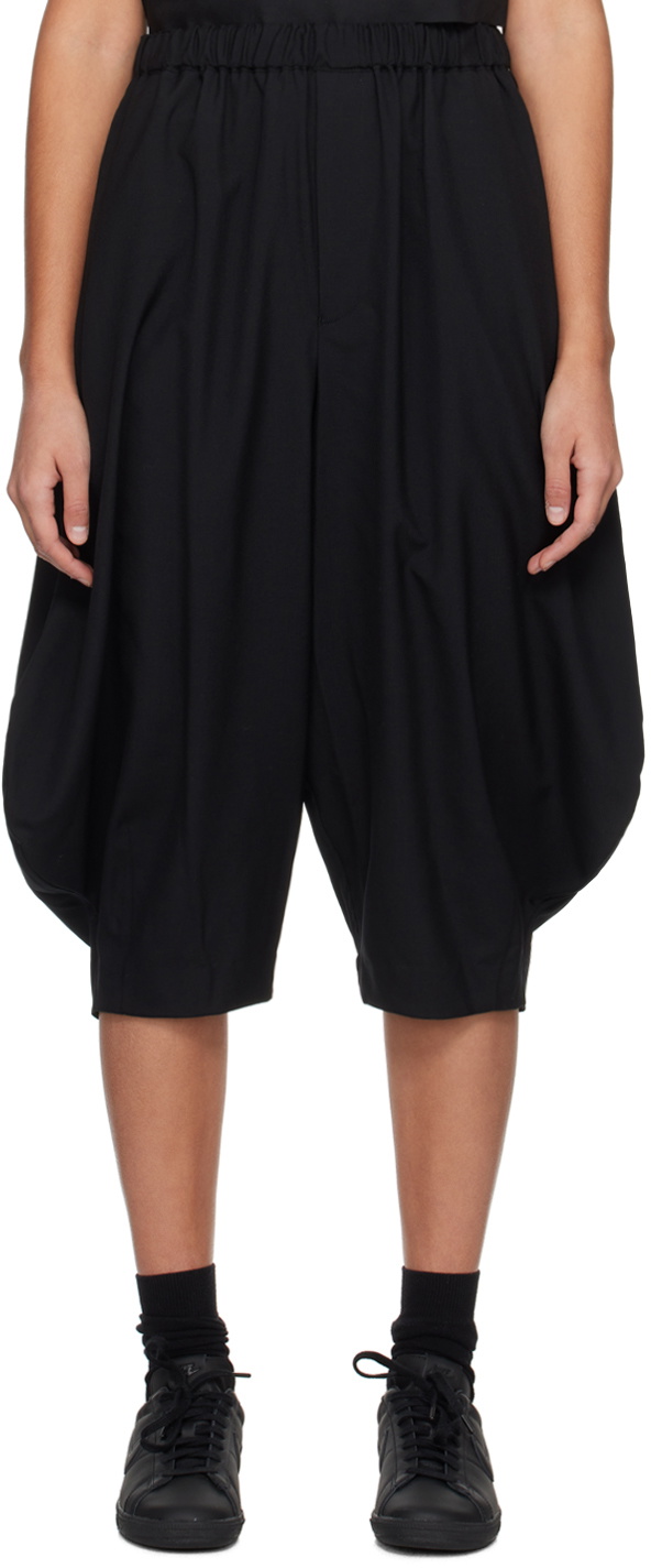 Black Comme des Garçons Black Gathered Trousers