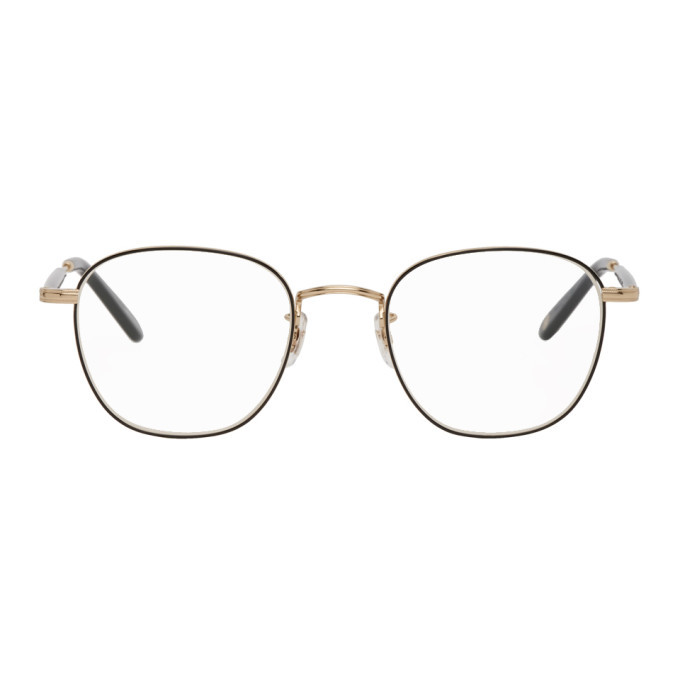 Photo: Garrett Leight Gold and Black Grant Glasses