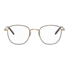 Garrett Leight Gold and Black Grant Glasses