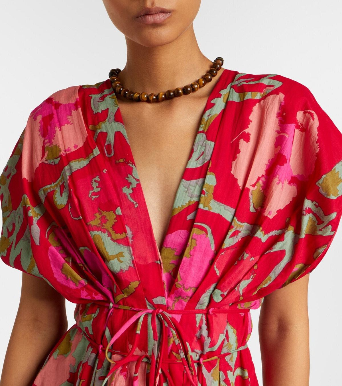 Velvet Leilani printed cotton midi dress