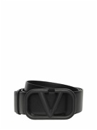 VALENTINO GARAVANI - 4cm V Buckle Leather Belt
