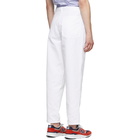 Comme des Garcons Shirt White Twill Workstitch Trousers