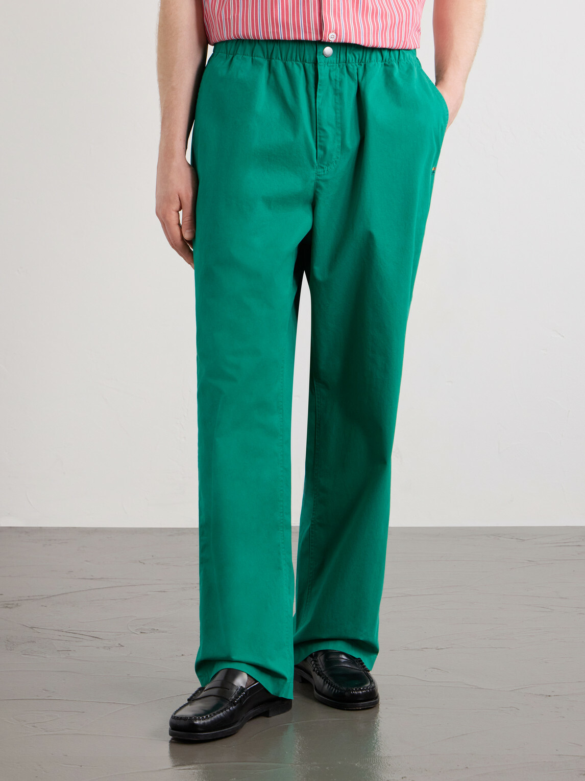 Aimé Leon Dore - Wide-Leg Cotton Trousers - Green