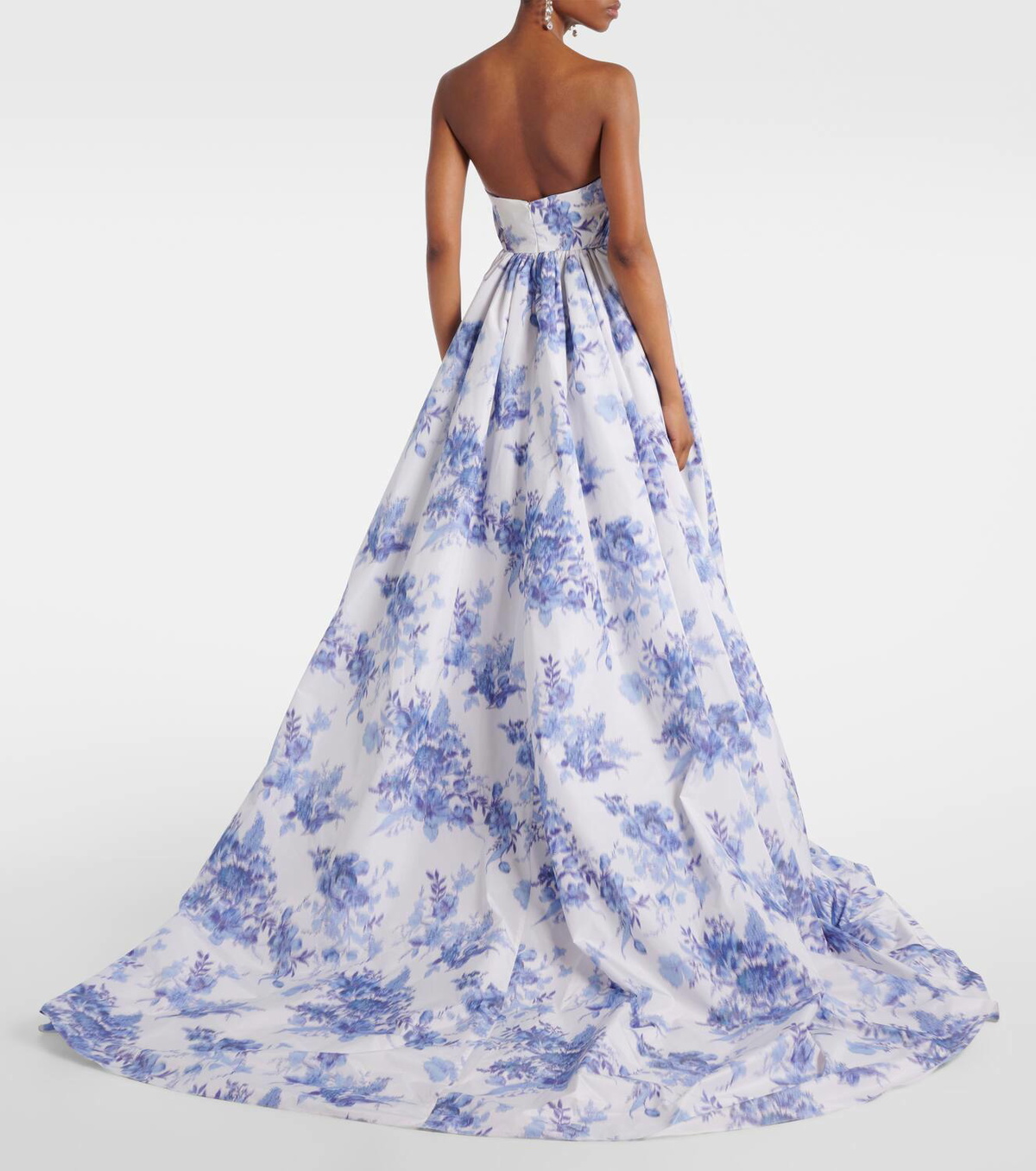 Carolina Herrera Floral taffeta bustier gown Carolina Herrera
